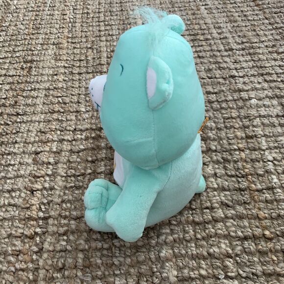 Vintage 2003 Wish Care Bear Plush Shooting Star Stuffed Animal Light Green - Picture 7 of 10